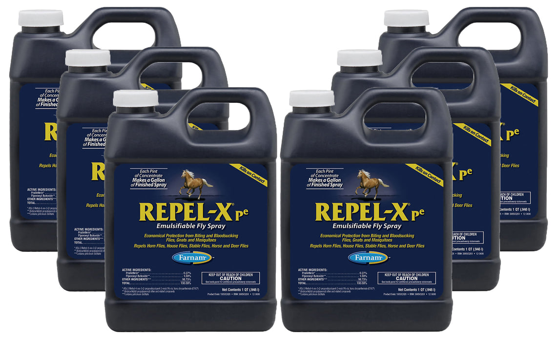 32 oz Repel-X p(e) Emulsifiable Fly Spray, 6 pack -   