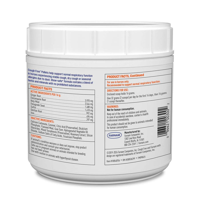 Pellets para equinos que no producen tos