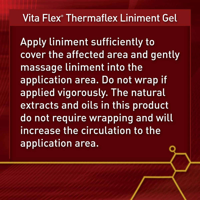 Thermaflex Liniment Gel with MSM, 12 oz - 12 oz Thermaflex Liniment Gel  