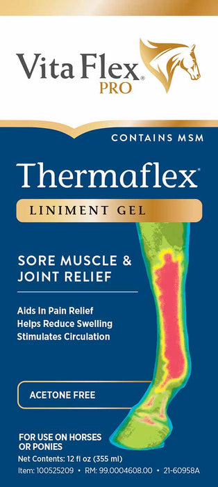 Thermaflex Liniment Gel with MSM, 12 oz - 12 oz Thermaflex Liniment Gel  