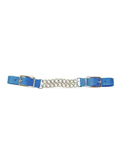 Jeffers Nylon Curb - Double Chain, 3/4" - Blue  