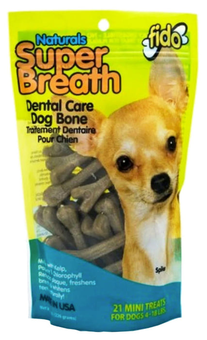 Fido Superbreath Naturals Dental Care Treats - Fido Superbreath Naturals Dental Care Treats, Mini/21 ct  