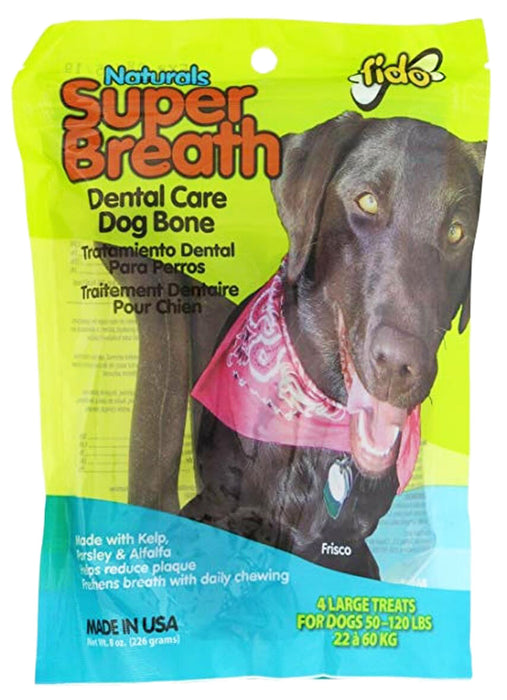 Fido Superbreath Naturals Dental Care Treats - Fido Superbreath Naturals Dental Care Treats, Lg/4 ct  