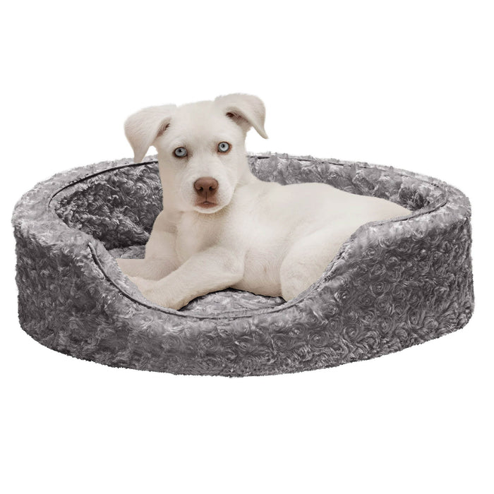 Ultra Plush Oval Cuddler with Insert Pillow, Small - Gray  