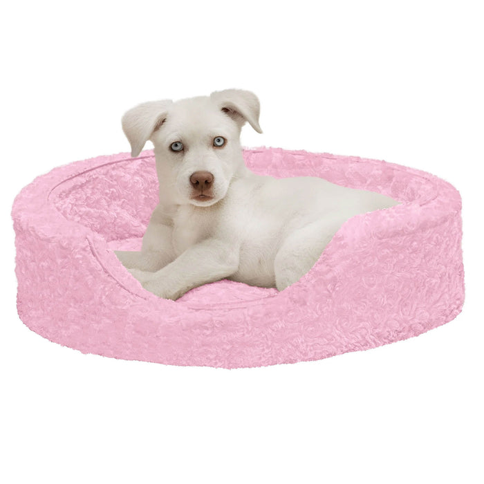 Ultra Plush Oval Cuddler with Insert Pillow, Small - Pink  