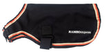 Rambo Waterproof Fleece Dog Coat, Black/Tan - XXXLarge  