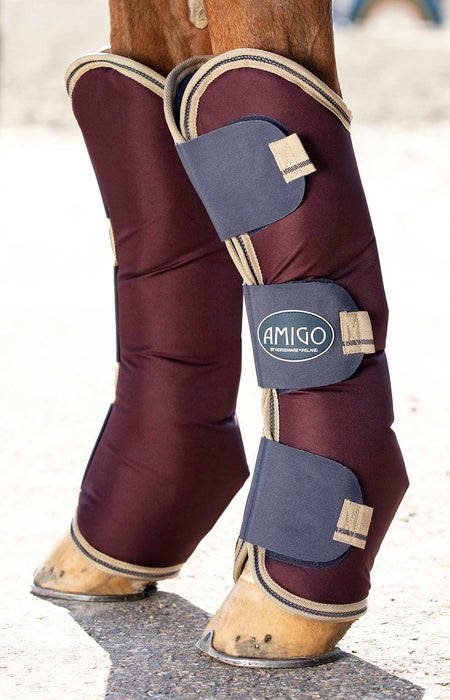 Amigo Ripstop Travel Boots, Fig w/Navy & Tan Trim - Horse  