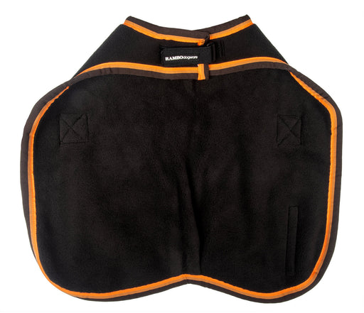 Rambo Deluxe Dog Coat, Black/Orange - XXXLarge  