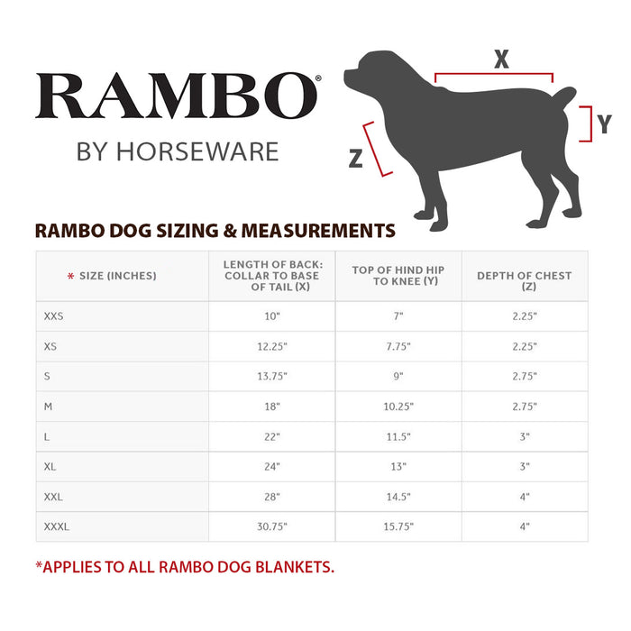 Abrigo para perros Rambo Deluxe, negro/naranja