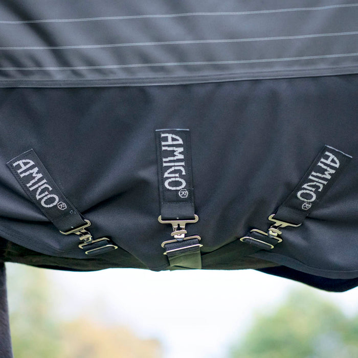 Amigo 1200 Denier FieldSafe Reflectech Plus Turnout Blanket Color Black