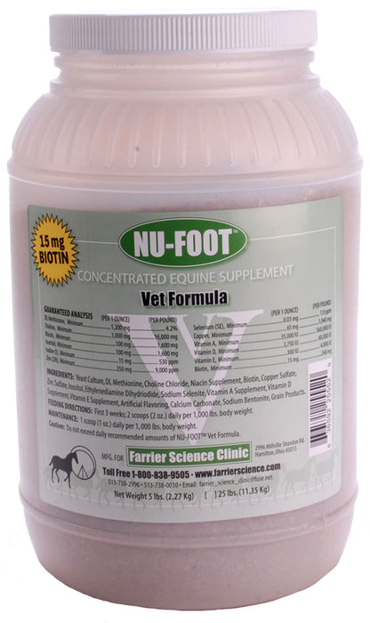 Nu-Foot Concentrated Equine Supplement - Nu-Foot Vet Formula (Green Label), 5 lb  