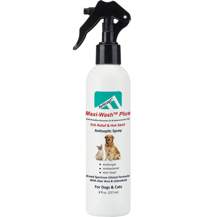 Forticept Maxi-Wash Plus Spray para picazón y puntos calientes, 8 oz