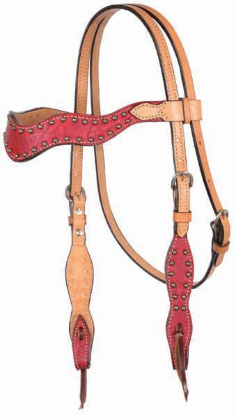 Alamo Saddlery Wave Tack Collection, Honey - Wave Tack Horse Headstall  