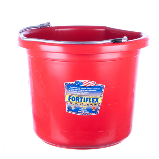 Fortiflex Flatback Bucket 24 qt (6 gallon) - Red  