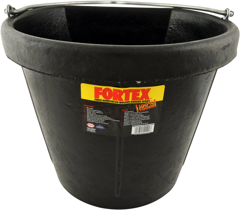 18 Quart Flatback Rubber Bucket -   