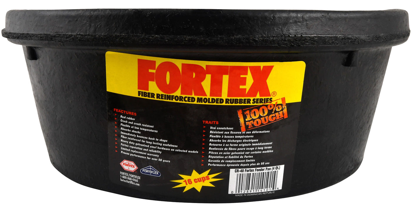 Fortex Rubber Pet Bowls - 4 Quart Rubber Pet Bowl  