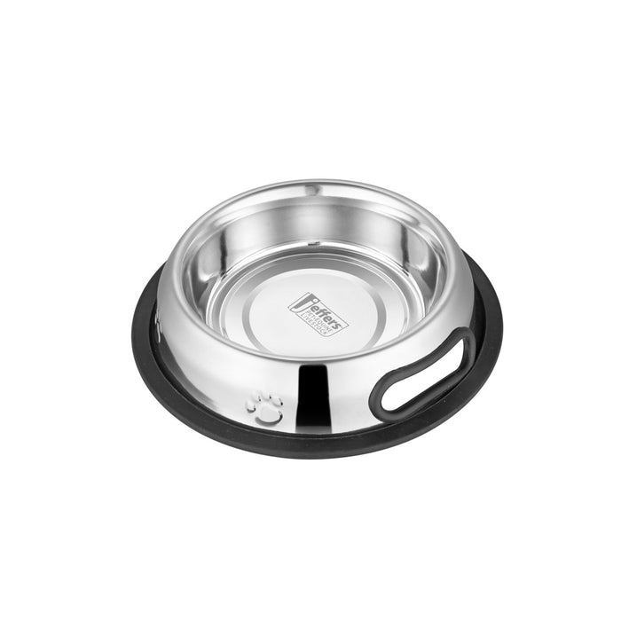 Embossed No-Tip Anti-Skid Stainless Steel Bowls - 1 Quart Embossed No-Tip/Skid SS Bowl  