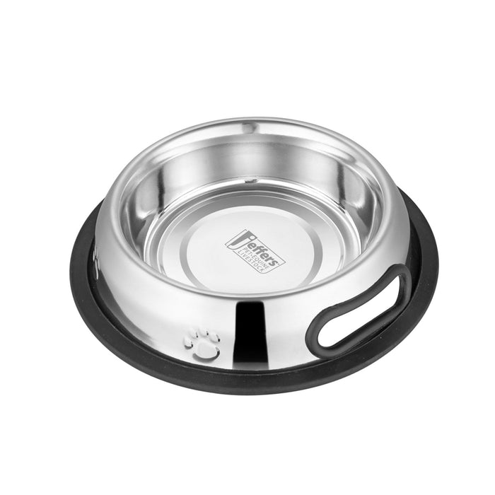 Embossed No-Tip Anti-Skid Stainless Steel Bowls - 3 Quart Embossed No-Tip/Skid SS Bowl  