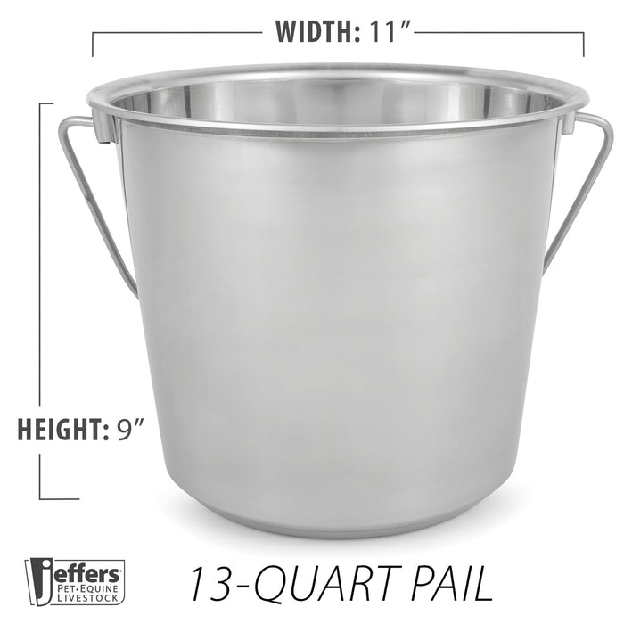 Jeffers Multi-Purpose Stainless Steel Pails w/ Handle