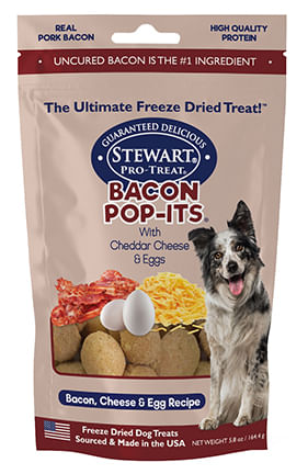 Stewart Pro-Treat Bacon Pop-Its, 5.8 oz - Bacon/Cheese/Egg  