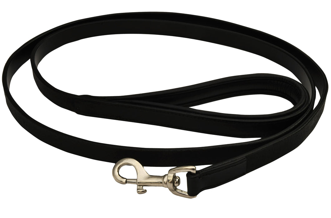 Jeffers Premium Padded Black Leather Leash - 3/4" x 6' Jeffers Premium Padded Black Leather Leash  