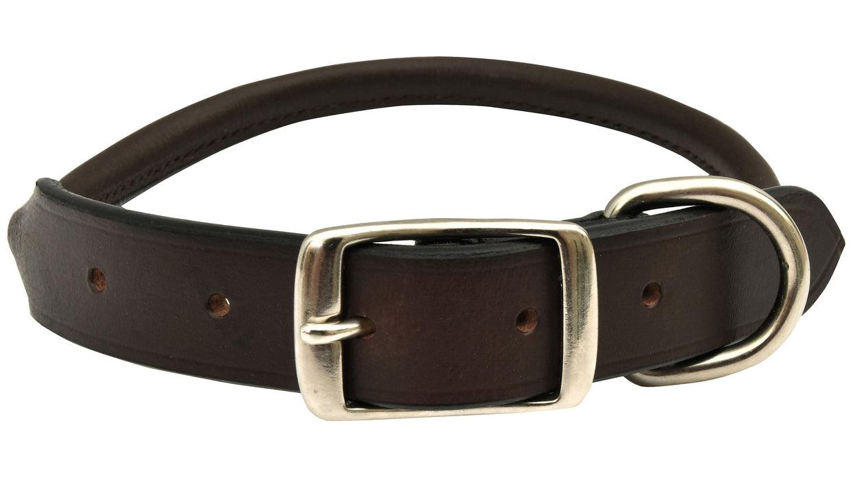 Jeffers Premium Rolled Leather Collar - 11" x 5/8" Premium Rolled Leather Collar  