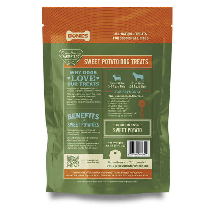 Sweet Potato Bones Dog Treats – All Natural, Limited Ingredient, Oven-Baked, Made in USA