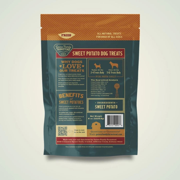 All Natural Sweet Potato Fries for Dogs – Single Ingredient, Made in USA Treats