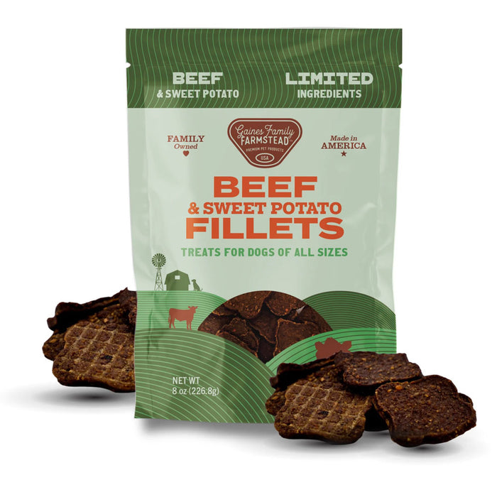 All Natural Meat & Sweet Potato Fillets Dog Treats – Limited Ingredient, Made in USA