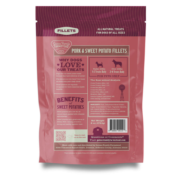 All Natural Meat & Sweet Potato Fillets Dog Treats – Limited Ingredient, Made in USA
