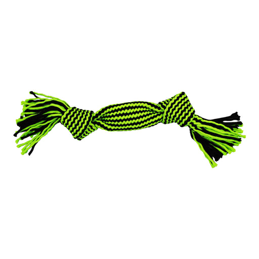 Knot-n-Chew Small/Medium 2 Knot Squeaker Color Green/Black