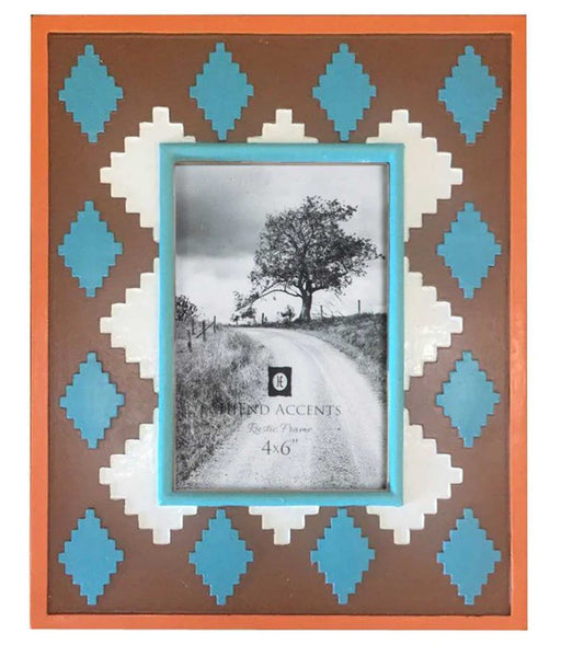 Aztec Pattern Picture Frame, 4" x 6" -   