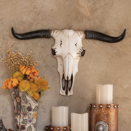 Steer Skull Western Wall Hanging Decor -   