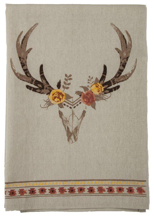 Desert Skull Bohemian Tea Towel - Multi  