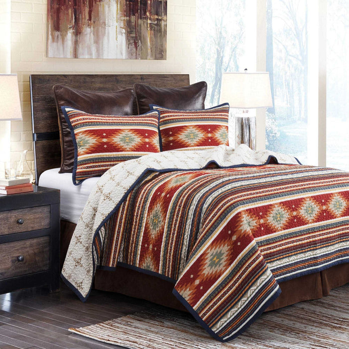 Del Sol Reversible Quilt Set - King  