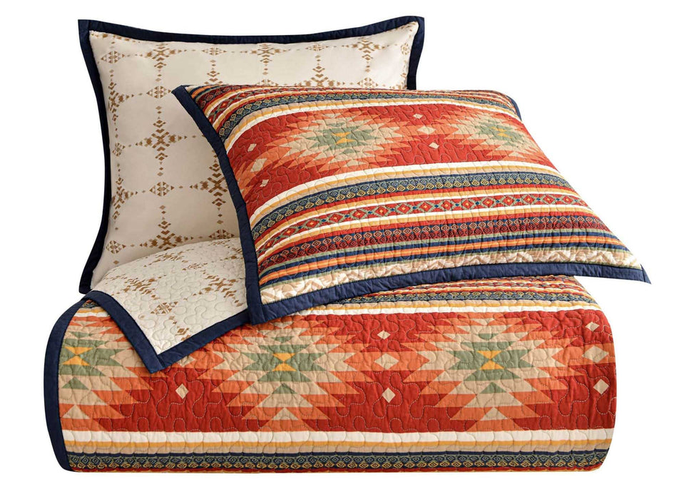 Del Sol Reversible Quilt Set - King  