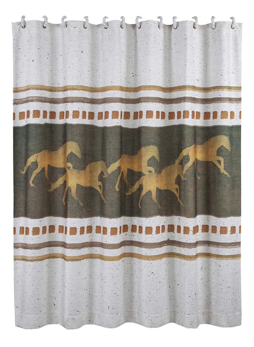 Running Remuda Shower Curtain -   