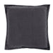 Stonewashed Cotton Quilted Velvet Euro Sham, Gray -   