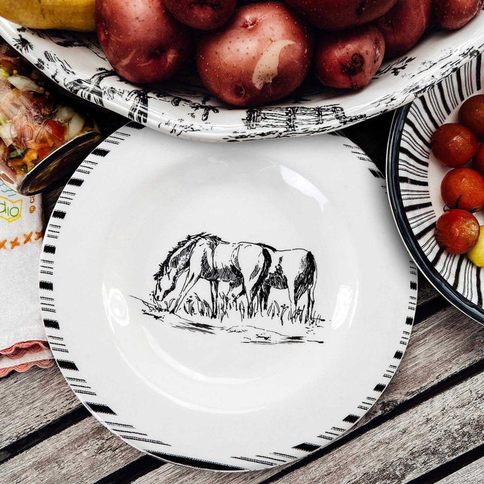 Ranch Life Melamine Salad Plate, 4 Piece -   