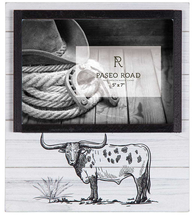 Ranch Life Steer Picture Frame, 5" x 7" -   