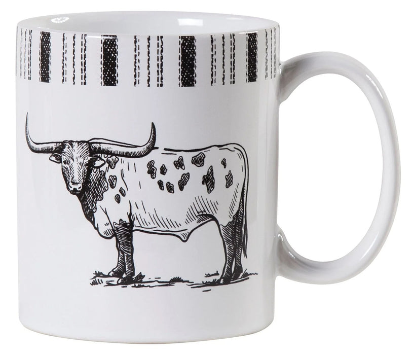 Ranch Life Longhorn Mugs, Set of 4 -   