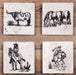 Ranch Life Coaster Set, Set of 4 -   