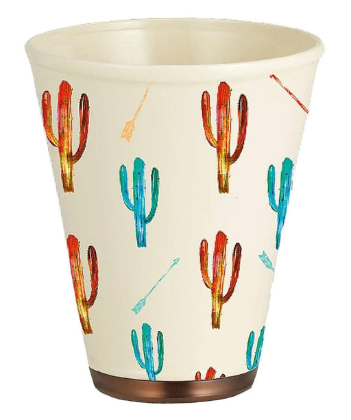 Cactus Waste Basket - White  