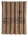 Jasper Embroidered Landscape Shower Curtain - Mocha  