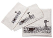 Jasper Embroidered Windmill Landscape Towel Set - Cream  