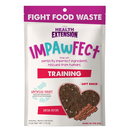 Health Extension Impawfect Bacon Recipe Training Treats for Dogs and Puppies 4oz Size 4oz