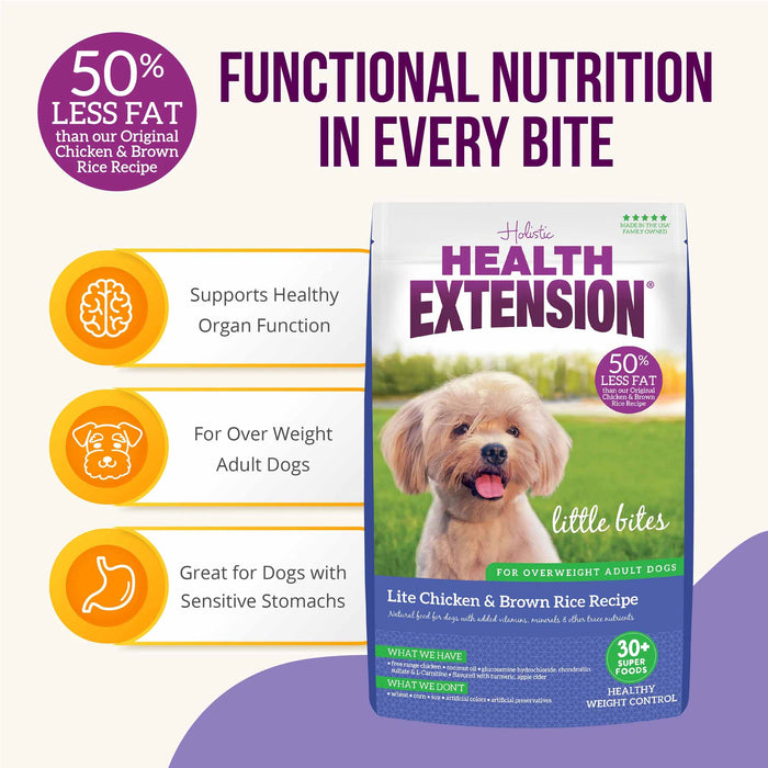Health Extension Little Bites Lite Chicken & Brown Rice Recipe Small Breed Dry Dog Food