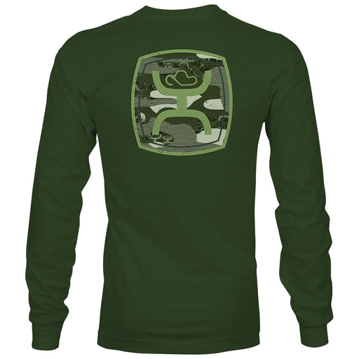 Hooey Zenith Mens Longsleeve Tee, Olive - XXLarge  