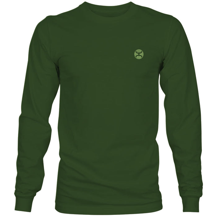 Hooey Zenith Mens Longsleeve Tee, Olive - XXLarge  