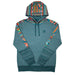 Hooey Canyon Ladies Hoodie, Teal w/Geometric Pattern - XXLarge  